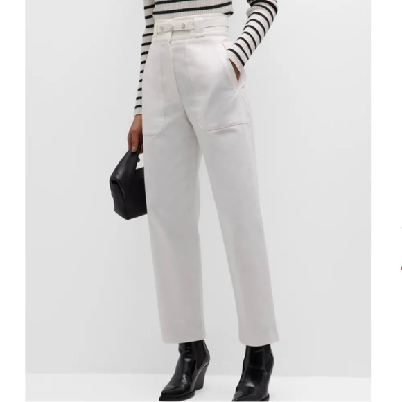 IRO White Zoannah Straight Leg Pants,All Products : American Fashion Style Bags On Sale
